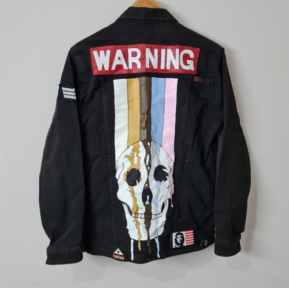 Jack and Jones Other - Jack & Jones Denim hand painted jacket